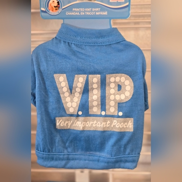 Other - 3/$20 VIP 'Very Important Pooch' Blue Dog Shirt